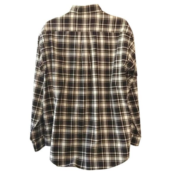 Turnbury Shirt Men's Large Black White Plaid Button Down Cotton Business Casual - Picture 3 of 4